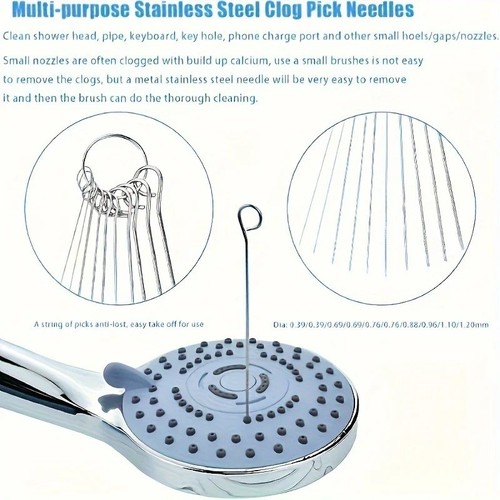 Shower head cleaning needle - head,